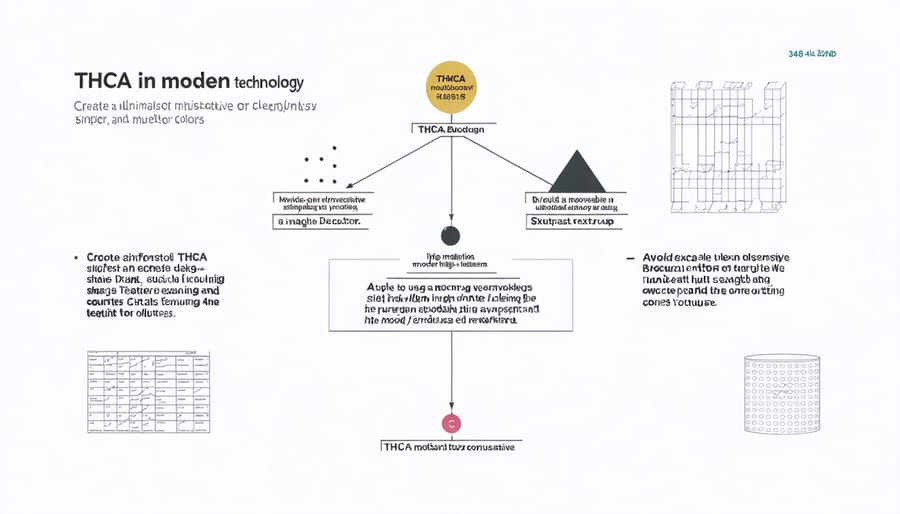 Diagram illustrating the concept and origins of THCA within modern technology